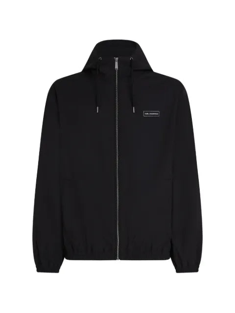 Karl Lagerfeld logo-patch hooded jacket