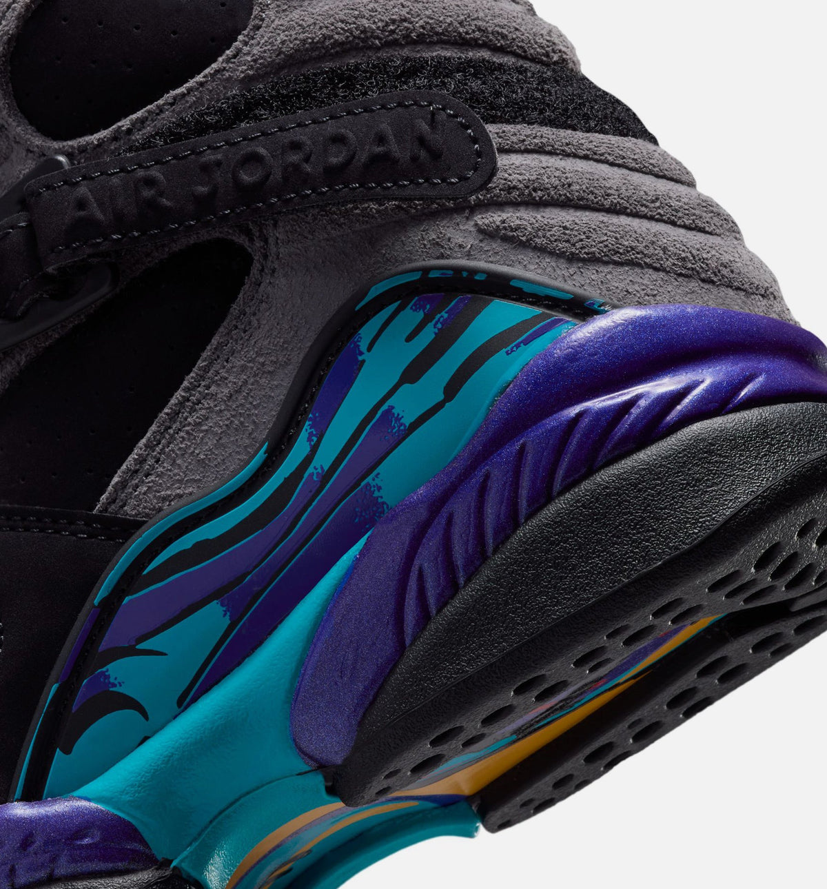 Air Jordan 8 Retro 'Aqua' Grade School - Black/Multi-Color/Bright Concord/Multi-Color