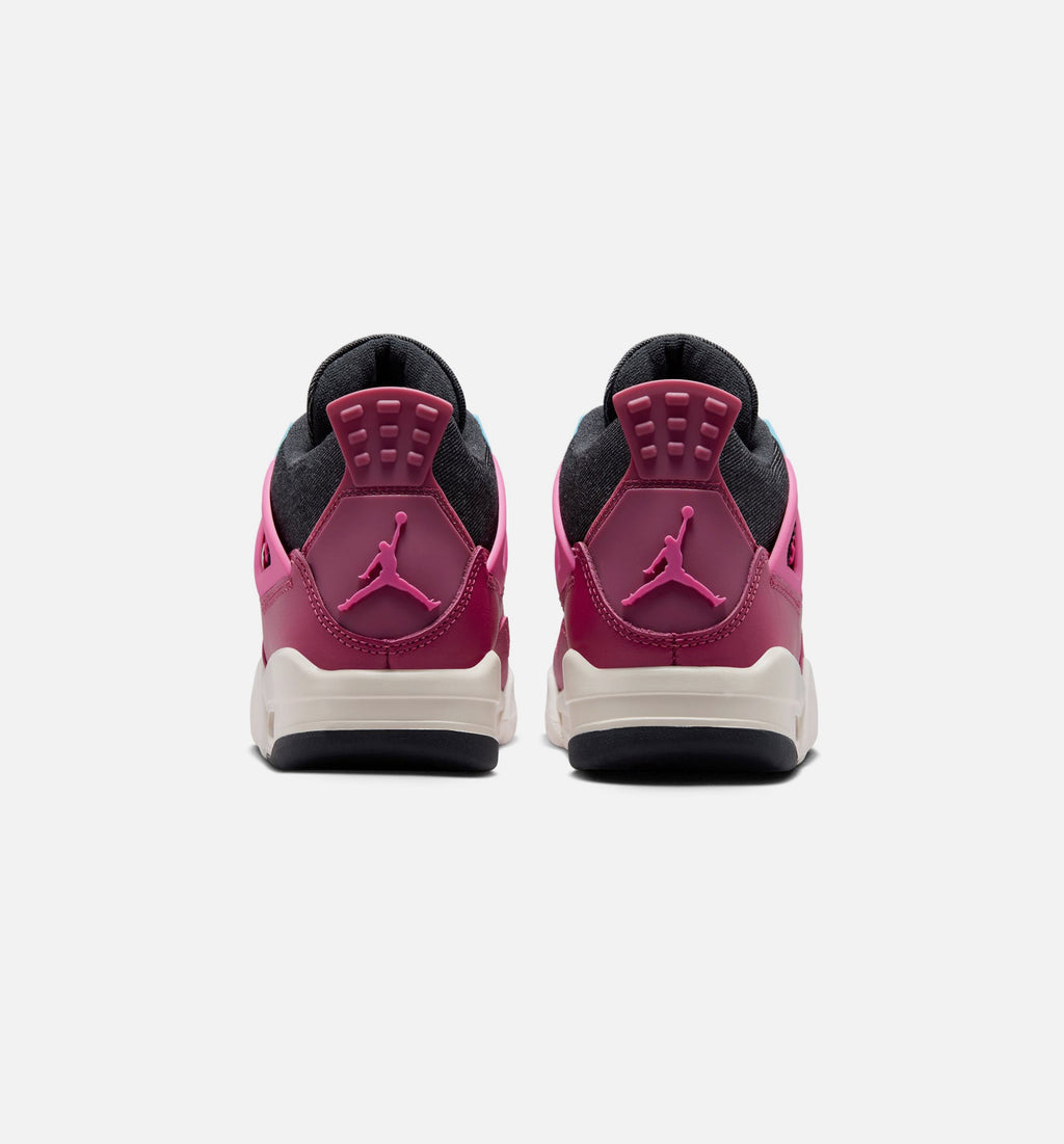 Air Jordan 4 Retro She's A Star Grade School Shoes - Sweet Beet Desert Pink Off Noir Chalk