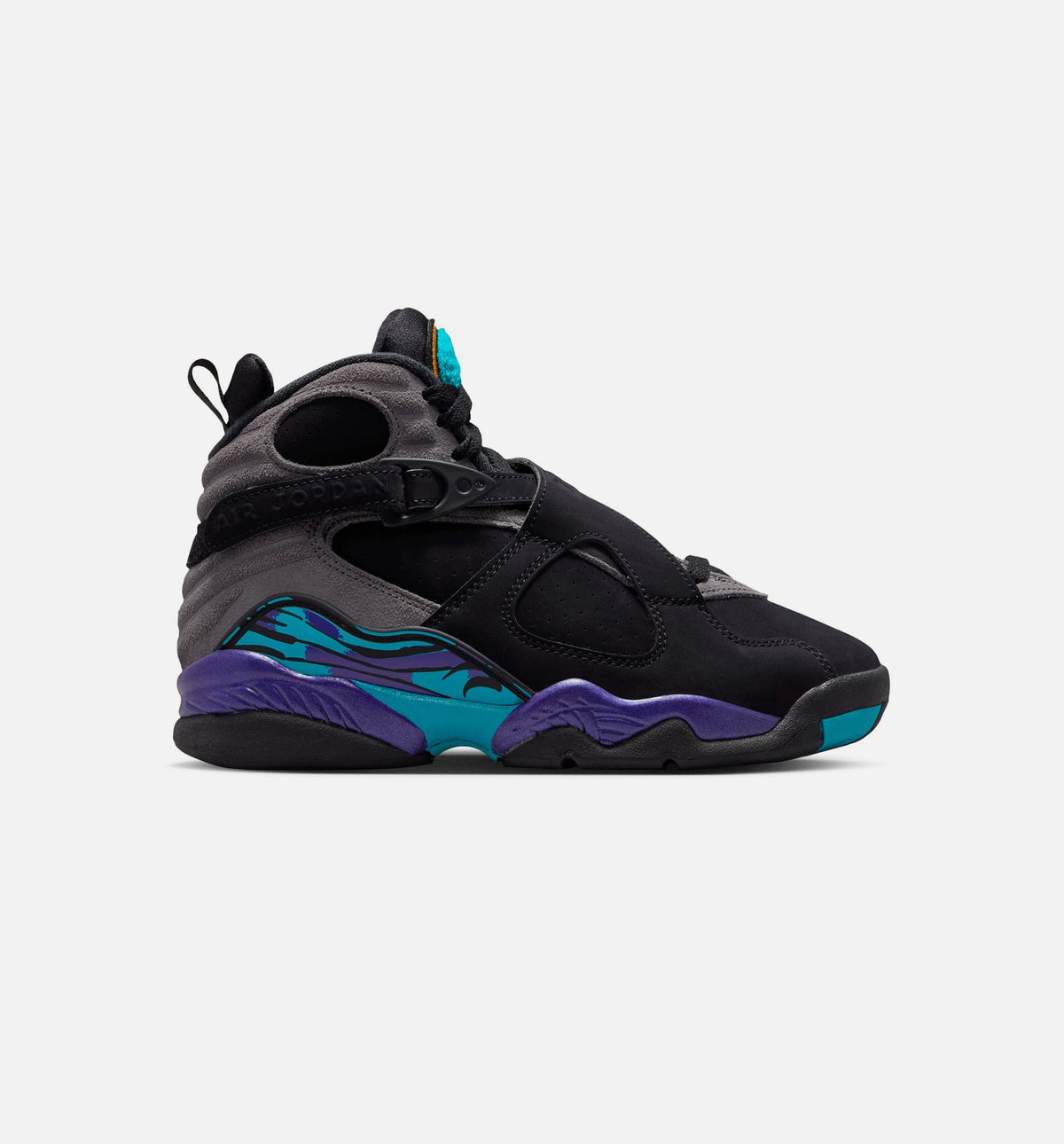 Air Jordan 8 Retro 'Aqua' Grade School - Black/Multi-Color/Bright Concord/Multi-Color